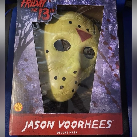 Friday the 13th Rubie’s Yellow Halloween Costume Deluxe Mask, Never used - Picture 1 of 12